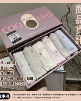 (6件入)冰絲無痕 面膜內褲~中低腰